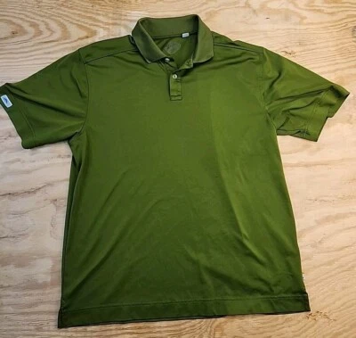 Callaway 高尔夫绿色涤纶混纺高尔夫 Polo 衫男式 XL 轻便 — 第 1/4 张图片