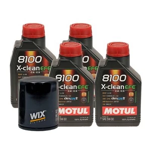 4L Motul 8100 X-CLEAN EFE 5W30 Wix Filter Motor Oil Change Kit API SN - Picture 1 of 1