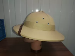 1931 Mod CASCO PITH COLONIAL FRANCÉS - SEGUNDA GUERRA MUNDIAL PACIFIC, MARINO - COSPLAY STEAMPUNK - Imagen 1 de 3