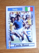 PAOLO ROSSI  ITALY FOOTBALL CARD WORLD CUP ALL STARS MINT