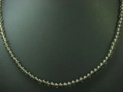 Topazio Fumè Collier Con 925 Argento Sterling Chiusura / Vero Argento / 51,0cm - Immagine 1 di 3
