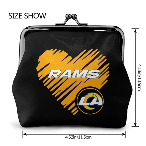 St. Louis Rams Leather Coin Purse Change Purse Love Style Ladies Wallet Cover