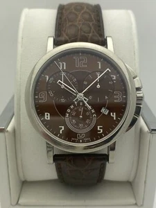 Montblanc Men's Summit XL Brown Dial Brown Leather Strap Watch 7080 - Picture 1 of 4