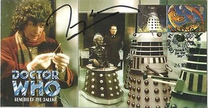 Doctor Who erster 1. Tag Briefmarkencover signiert Terry Molloy Genesis of The Daleks - Bild 1 von 1