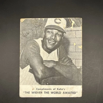 1962 Kahn's Wieners Béisbol Vada Pinson - ¡Leyenda de los Rojos de Cincinnati! Foto 1 de 2