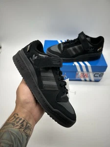 ✅ BNIB Adidas Forum Low Triple Black UK 5.5 US 6 EU 38 2/3 GY8294 - Picture 1 of 10