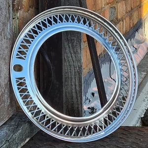 Nos Styla 13" Wheel Trim Set for Borgward Possibly Isabella Criss-Cross Pattern. - Picture 1 of 5