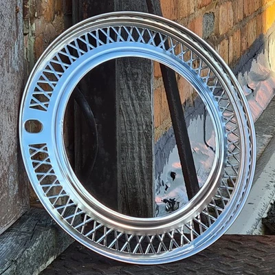 Nos Styla 13" Wheel Trim Set for Borgward Possibly Isabella Criss-Cross Pattern. - Image 1 of 4