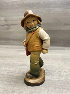 Statuina ANRI Ferrandiz 6,5” asino autista legno intagliato RARA - Foto 1 di 14