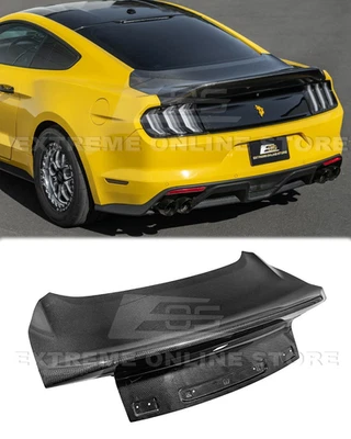 Carbon Fiber Rear Super Snake Style Trunk Lid For 15-23 Ford Mustang Replacement Foto 1 de 4
