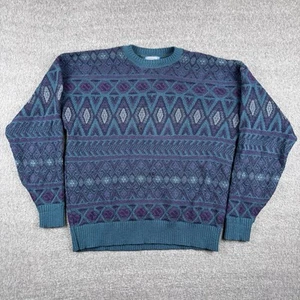Vintage Pendleton Wool Sweater Mens XL Multicolored Geometric Knit Retro Pattern - Picture 1 of 6