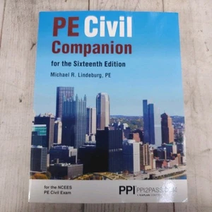 PPI PE Civil Companion Study Guide, 16th Edition, Lindeburg PE, Michael R - USED - Picture 1 of 4