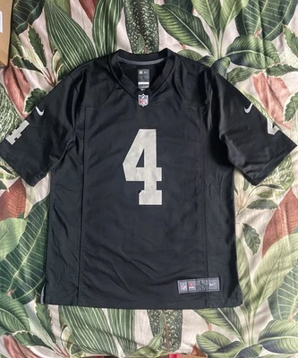 Nike NFL On Field Raiders CARR #4 Vegas Men's Large Black V-Neck Football Jersey - Image 1 of 4