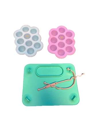 Bandejas congeladoras de silicona para preparación de alimentos para bebés WeeSprout + mantel individual para bebés ocupado lote de 3 Foto 1 de 3