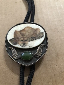 Mountain Lion Herren Bolokrawatte Western Hochzeit Halskette! - Bild 1 von 3