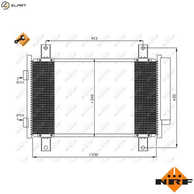 CONDENSER AIR CONDITIONING 35840 FOR PEUGEOT BOXER/Platform/Chassis/Bus/Van 2.8L - Image 1 of 4