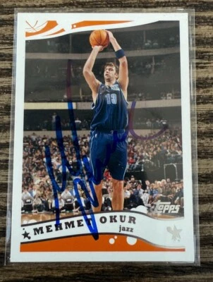 2005 Topps #63 Mehmet Okur Signed Autographed Card Utah Jazz - Image 1 of 2