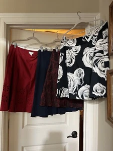 Lot Of 4 Ann Taylor/Loft, White House Black Market Skirts - Picture 1 of 16