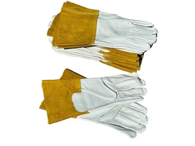 10 Pairs New Top Grain Cowhide Welding Gloves, MIG/MAG/TIG, Size L,Durable - Image 1 of 4