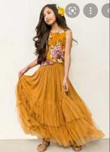 Girls Joyfolie Easter Girls Love Country Tee  Shirt Top Yellow Floral Autumn 8 - Picture 1 of 3