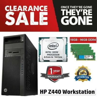 14-Core HP Z440 Xeon E5-2680v4 3.30GHz 32GB DDR4  1TB SATA FAST Quadro K2200 4GB - Image 1 of 4