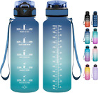 Grsta Trinkflasche - Trinkflasche 1,5 Liter - Trinkflasche Mit Strohhalm BPA Fre