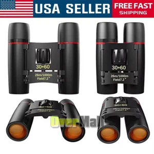 Binoculars 30x60 Zoom Outdoor Travel Compact Folding Telescope Hunting Day/Night - Picture 1 of 21