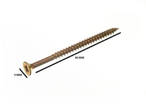 Pozi chip board wood screws countersunk yellow 5 x 60 mm pack size 24 - Picture 1 of 1