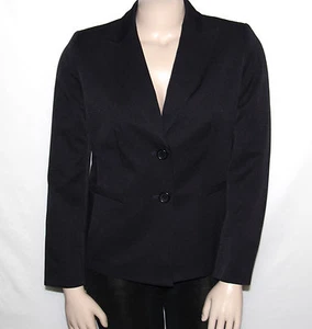 NEW Le Suit SIZE 12 Notched-Collar Two-Button Striped Jacket BLACK/BERRY - Picture 1 of 7