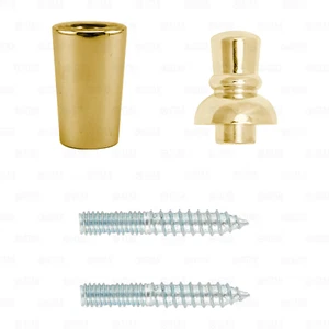 Beer Tap Handle Repair Kit! Brass Gold Ferrule Top Finial X2 Sided Hanger Bolts - Picture 1 of 4