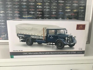 CMC 1:18 Mercedes-Benz LKW Renntransporter RO 2750 M-144 con su caja original - Imagen 1 de 7