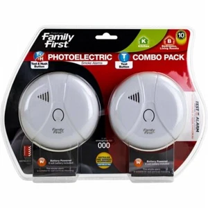 Family First Photoelectric Smoke Alarm Combo Pack with Test & Hush Button - Picture 1 of 1