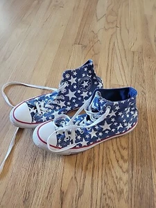 Converse Chuck Taylors Blue W White Stars M 9 W 11 - Picture 1 of 8