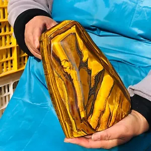 Pietra occhio di tigre naturale grande 4,88 libbre cristallo quarzo esemplare minerale guarigione - Foto 1 di 18