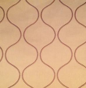 NOBILIS Twice Cream Purple Silver Linen Cotton India New Remnant - Picture 1 of 1