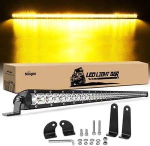 Nilight 41 Inch Amber Single Row Led Light Bar Super Slim 200W Comb Light Bars - Picture 1 of 9