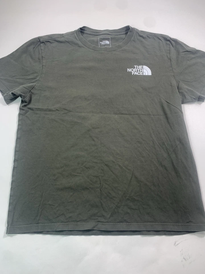 The North Face Shirt Mens Medium Short Sleeve Green Crew Neck Logo - Image 1 of 4