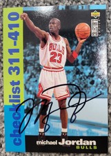 1995 Upper Deck #410 Micheal Jordan signed autographed card No COA 