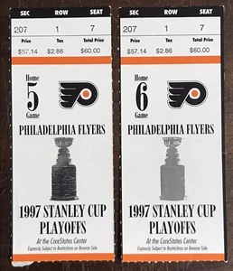 1997 PHILADELPHIA FLYERS PLAYOFF TICKET STUB LOT BUFFALO SABRES LEGION OF DOOM - Picture 1 of 4
