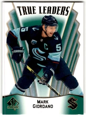 Mark Giordano 2021-22 SP Authentic True Leaders Green #TL-3 Seattle Kraken - Image 1 of 2
