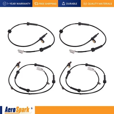 Sensor de velocidad de rueda ABS delantero y trasero 4 apto para Nissan 08-13 Rogue 07-13 X-Trail tracción delantera Foto 1 de 4