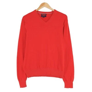 Pullover De Hombre GANT De Algodón Premium Rojo Con Escote En V Talla M - Imagen 1 de 6