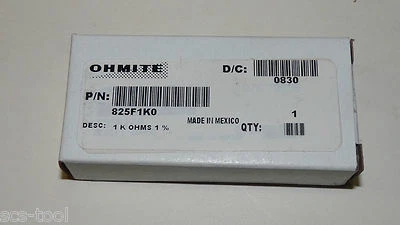 Ohmite 1 kohm 25 watt 1% Precision Wirewound Resistor 825F1K0 Chassis Mount - Image 1 of 2
