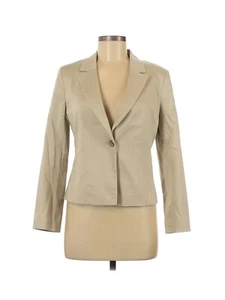 EUC Calvin Klein Size 6 Khaki Blazer Office Careerwear One Button - Picture 1 of 2