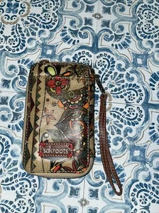 Sakroots Colorful Peace Design Crossbody Wallet Smartphone Pocket Purse - Picture 1 of 11