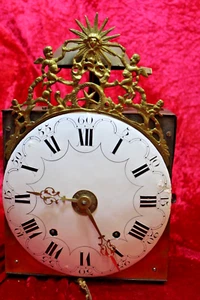 Napoleon  Comtoise mit Napoleon Stern und Sonnen Symbo 2 Putenl Hinter-Pendel - Bild 1 von 11