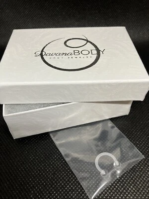 4mm White Flexible HORSESHOE ring CBB bar Helix Conch Tragus Piercing  #986 - Image 1 of 2