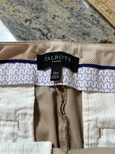 Talbots Heritage Khaki Women’s Crops Size 14W - Picture 1 of 6
