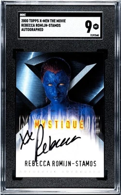 2000 Topps X-Men The Movie Autograph Rebecca Romijn-Stamos as Mystique SGC 9 - Image 1 of 2