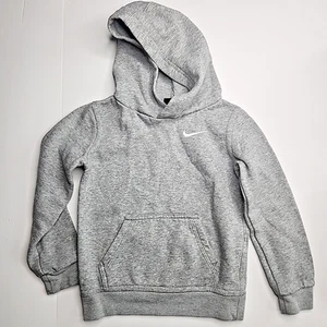 Nike Kid's 4T Hoodie | Heather Gray | Embroidered Logo - Picture 1 of 9